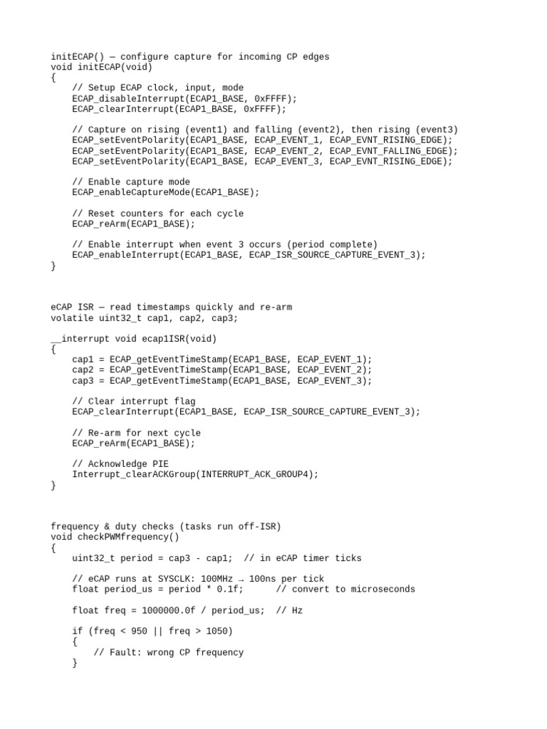 ECAP Configuration and PWM Monitoring | PDF | Telecommunications ...