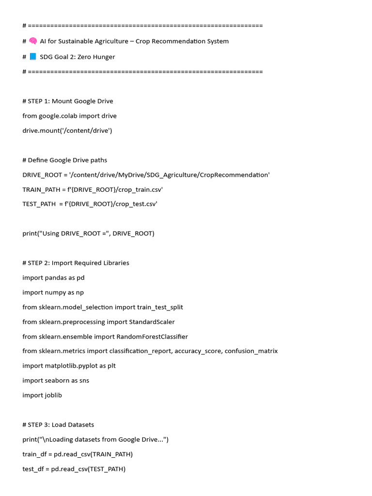 AI Crop Recommendation System Guide | PDF | Agriculture | Sustainable ...