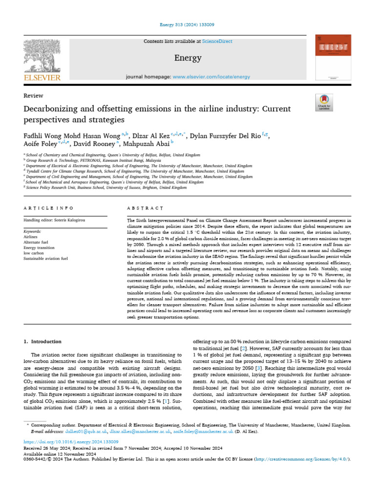 Research Paper 7 | PDF | Climate Change Mitigation | Aviation