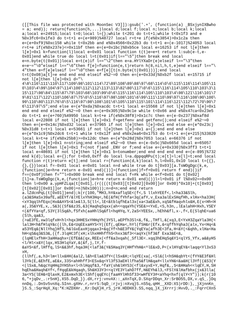 MoonSec V3 Protection Script | PDF