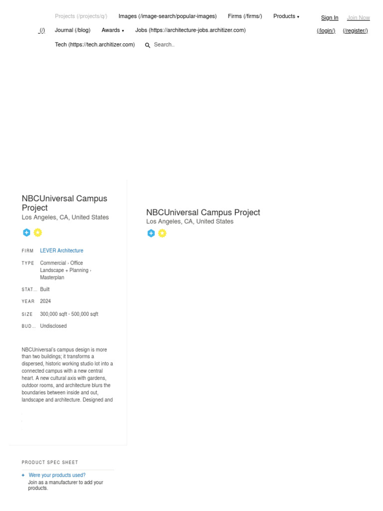 NBCUniversal Campus Project Overview | PDF