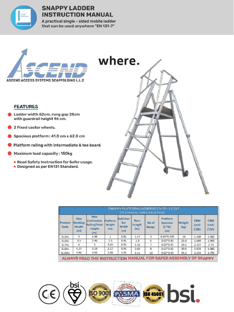 Snappy Ladder Setup Guide | PDF