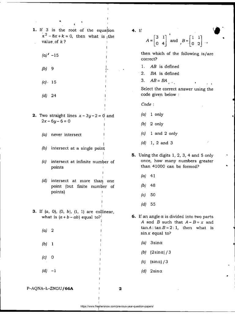 SCCL-Jr-Asst-Arithmetic-Old-Paper | PDF
