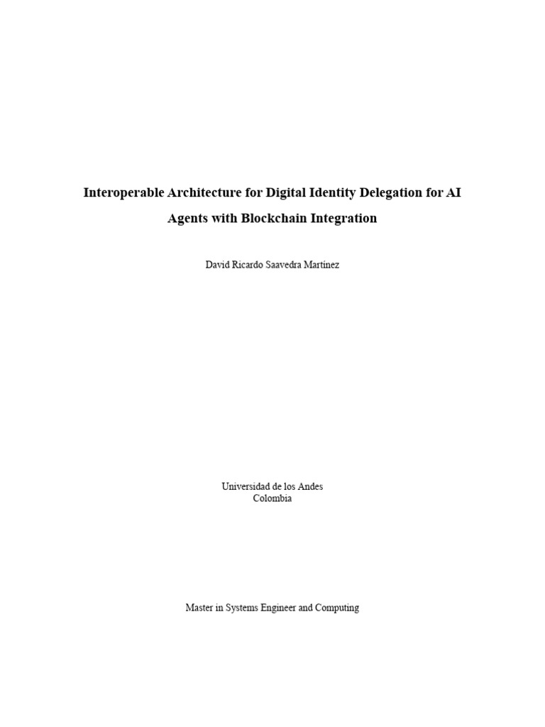 Interoperable Architecture for Digital Identity Delegation for AI ...