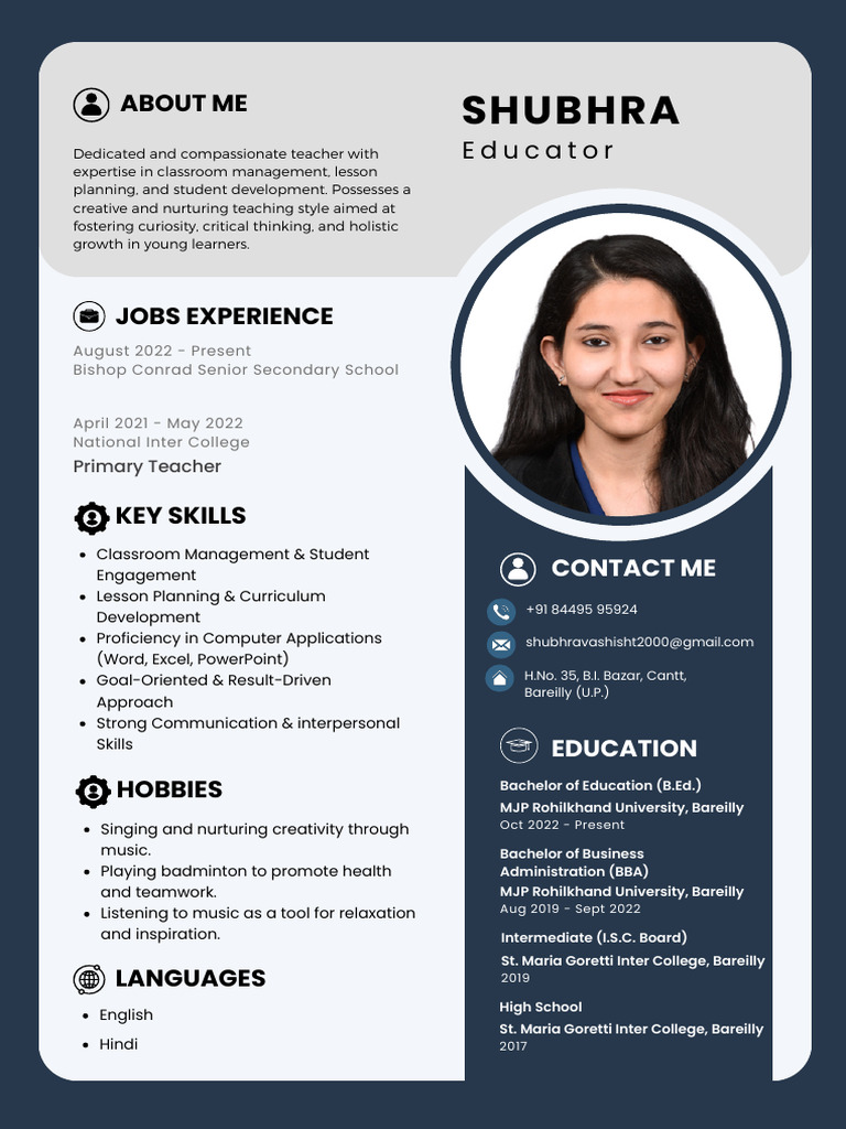 Blue and White Simple Curriculum Vitae Resume | PDF