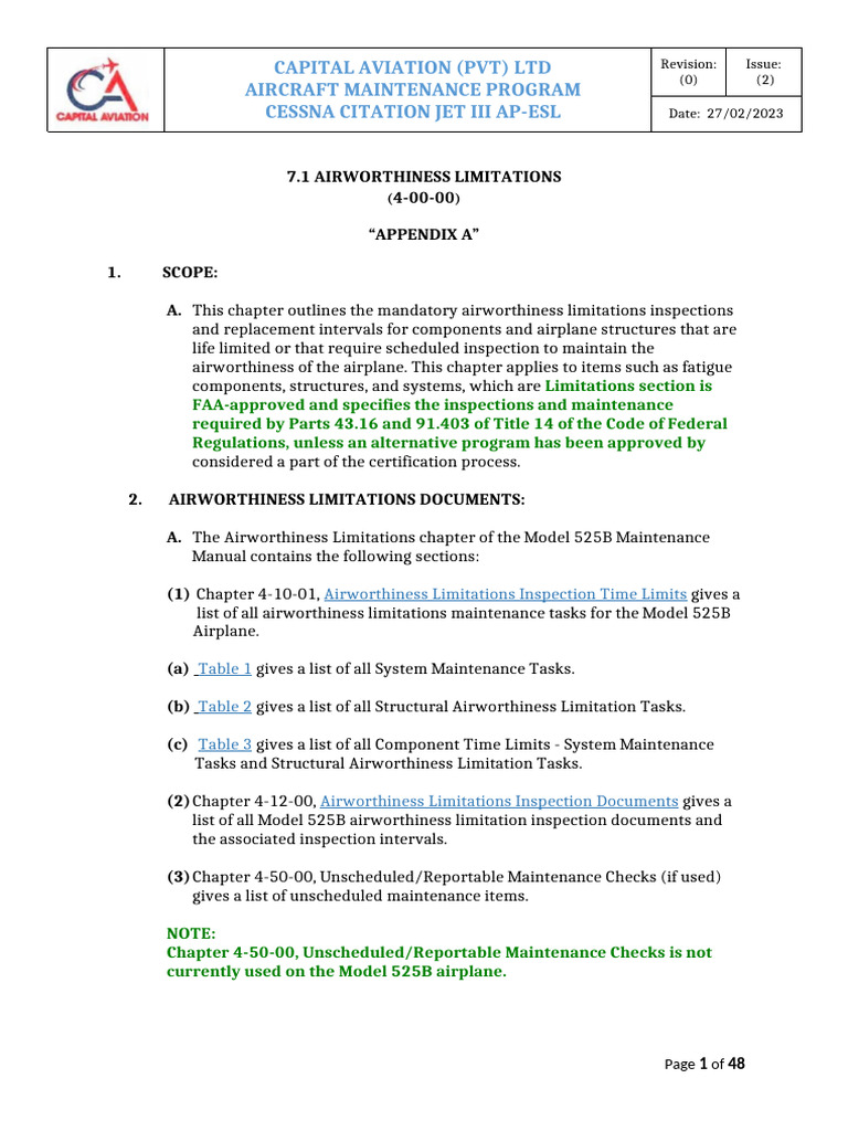 Appendix A | PDF | Aircraft | Aviation