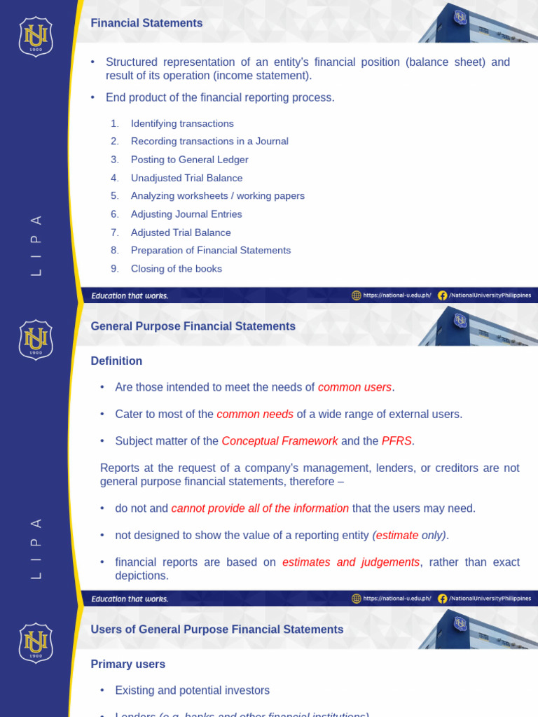 Overview of General Purpose Financial Statements | PDF | Expense ...