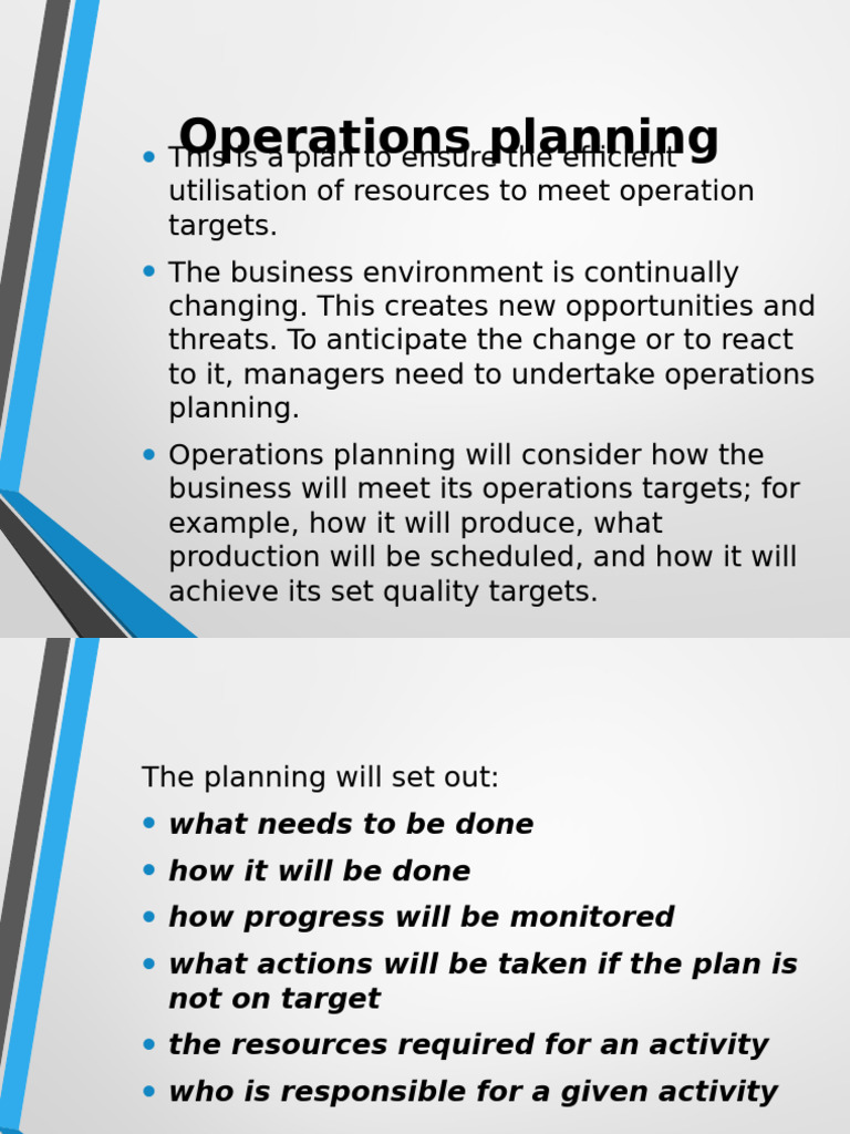 Effective Operations Planning Guide | PDF