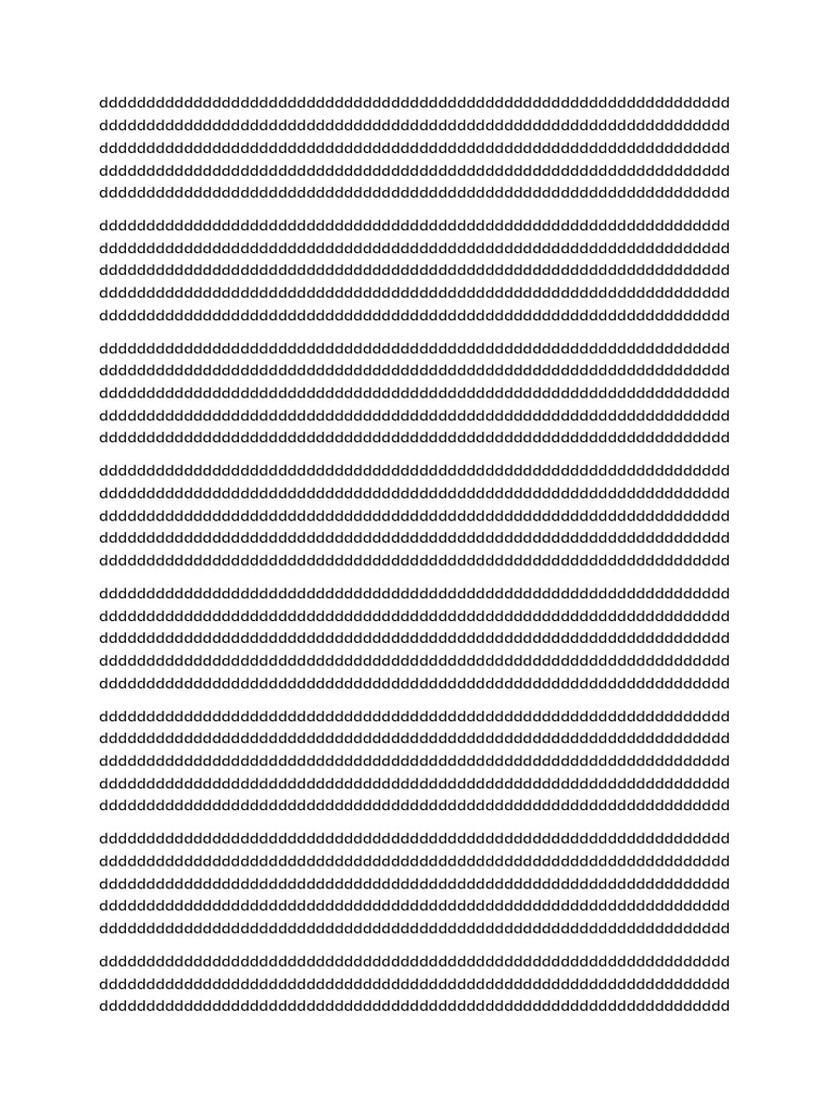 Page Full of Letter D | PDF