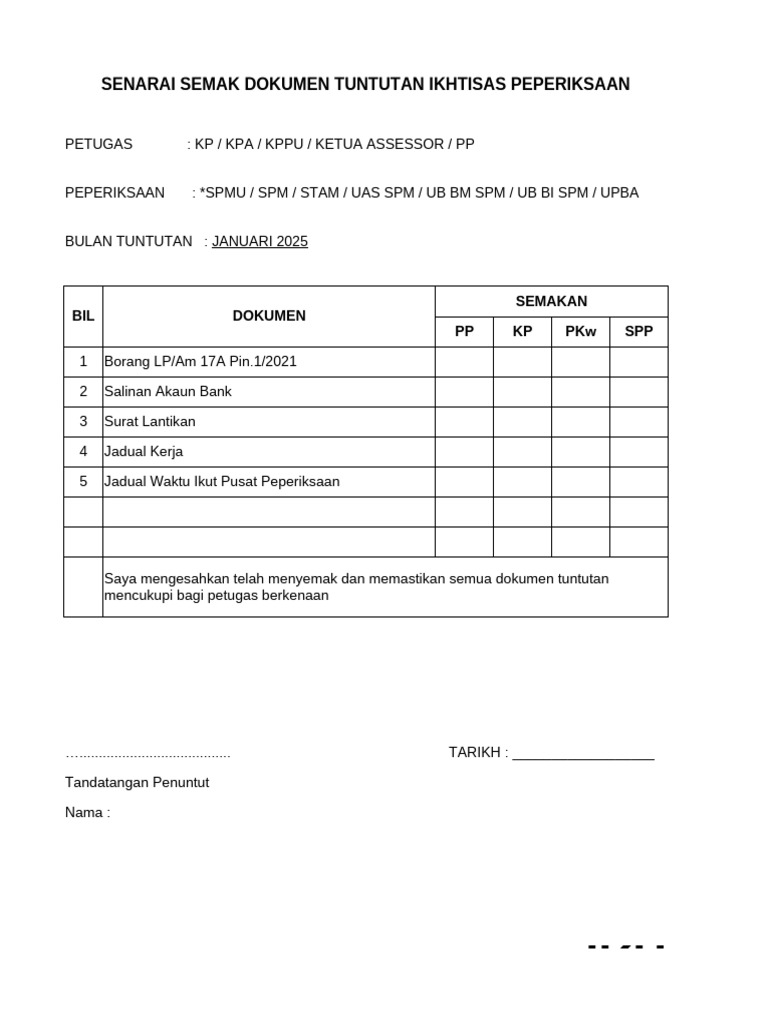 Cover Checklist | PDF