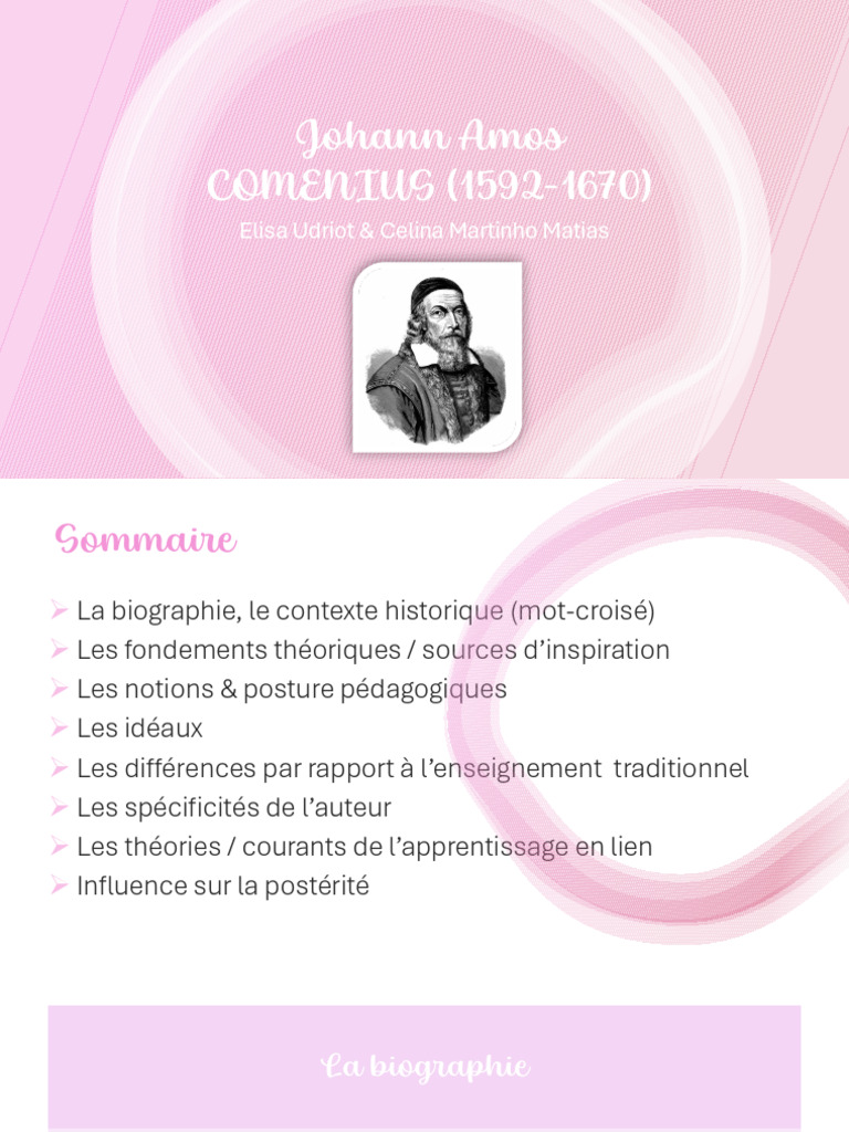 Comenius : Pionnier de l'éducation moderne | PDF | Pédagogie ...