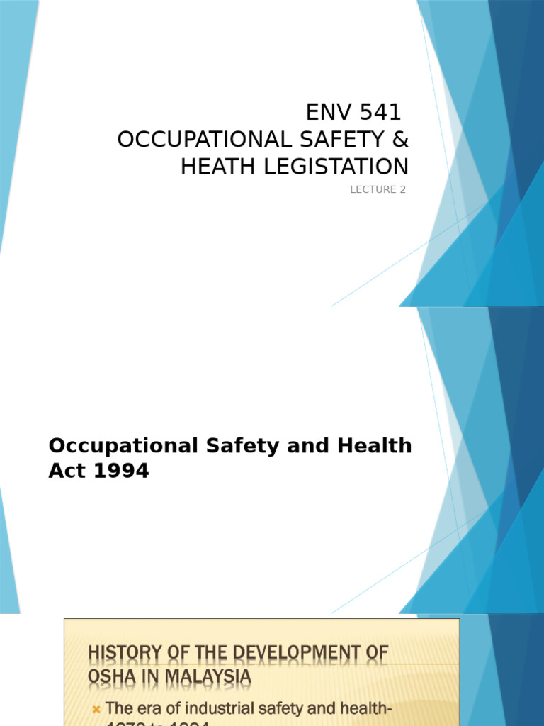 OSHA 1994 Overview and Key Provisions | PDF | Occupational Safety And ...