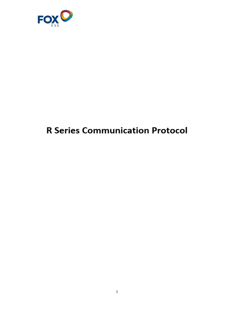 R Series Communication Protocol Guide | PDF | Integer (Computer Science ...