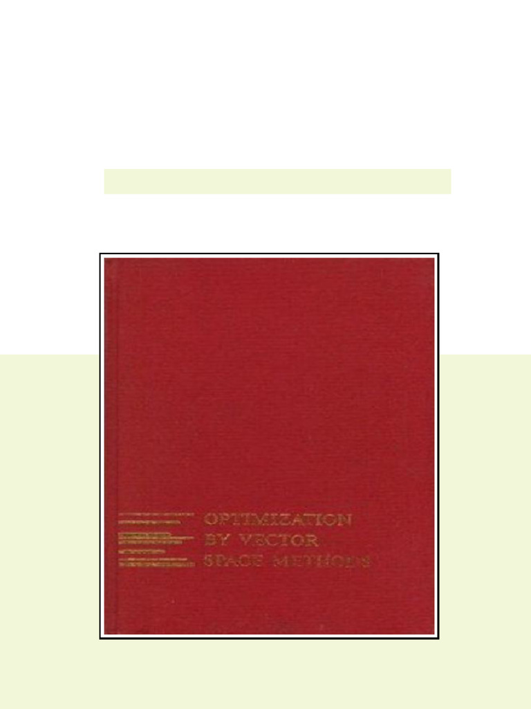 Optimization by Vector Space Methods all chapters available | PDF