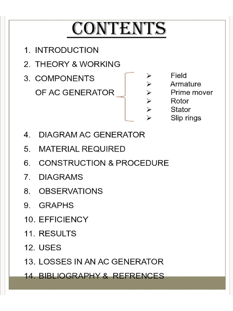 Physics Project On AC Generator by Manjeet Yadav | PDF