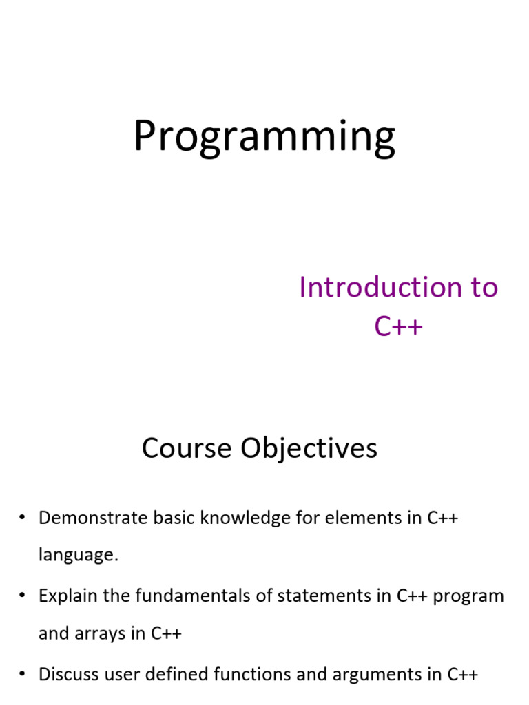 C++ Programming Basics and Concepts | PDF | Object Oriented Programming ...