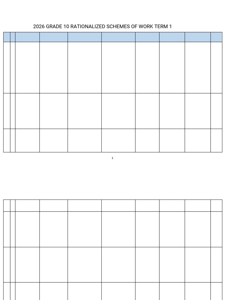 Grade 10 Mathematics Term 1 Plan | PDF | Equations | Quadratic Equation