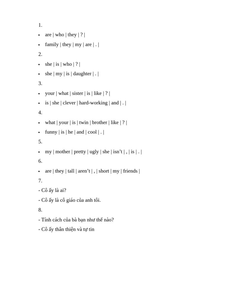 English and Vietnamese Question Phrases | PDF