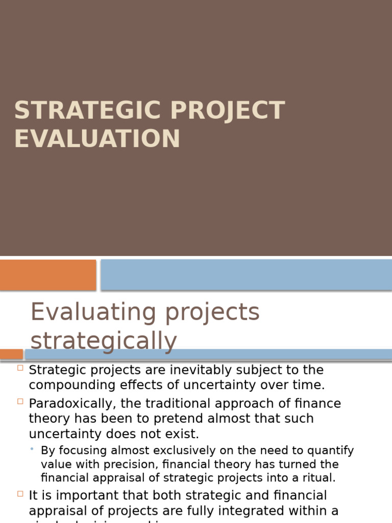 Strategic Project Evaluation Process | PDF | Real Estate Appraisal | Risk