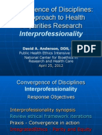 Convergence of Disciplines - PHE 2012