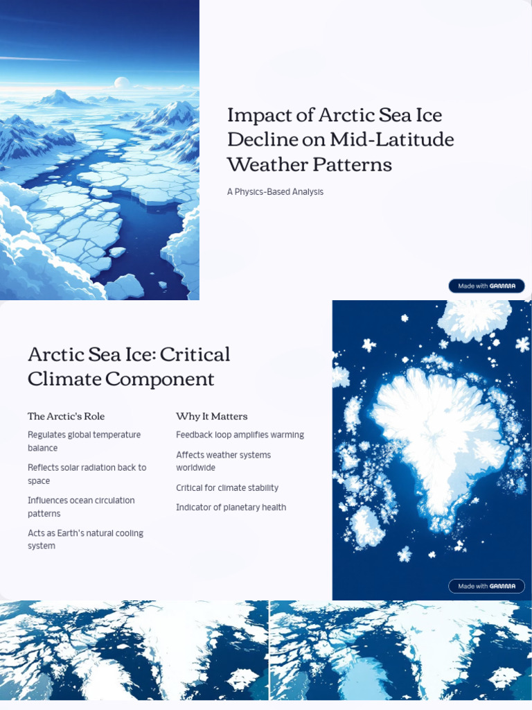 Impact of Arctic Sea Ice Decline On Mid Latitude Weather Patterns | PDF ...