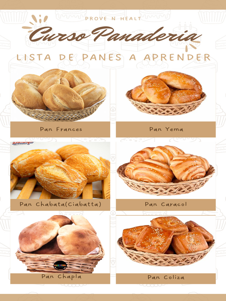 Curso de Panadería: 30 Tipos de Panes | PDF