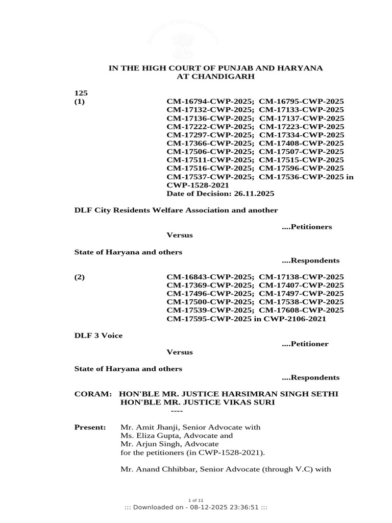 High Court Ruling on Haryana Property Violations | PDF | Appeal ...