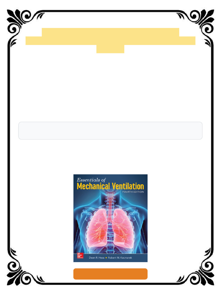 Essentials of Mechanical Ventilation Dean R. Hess eBook fresh pdf ...