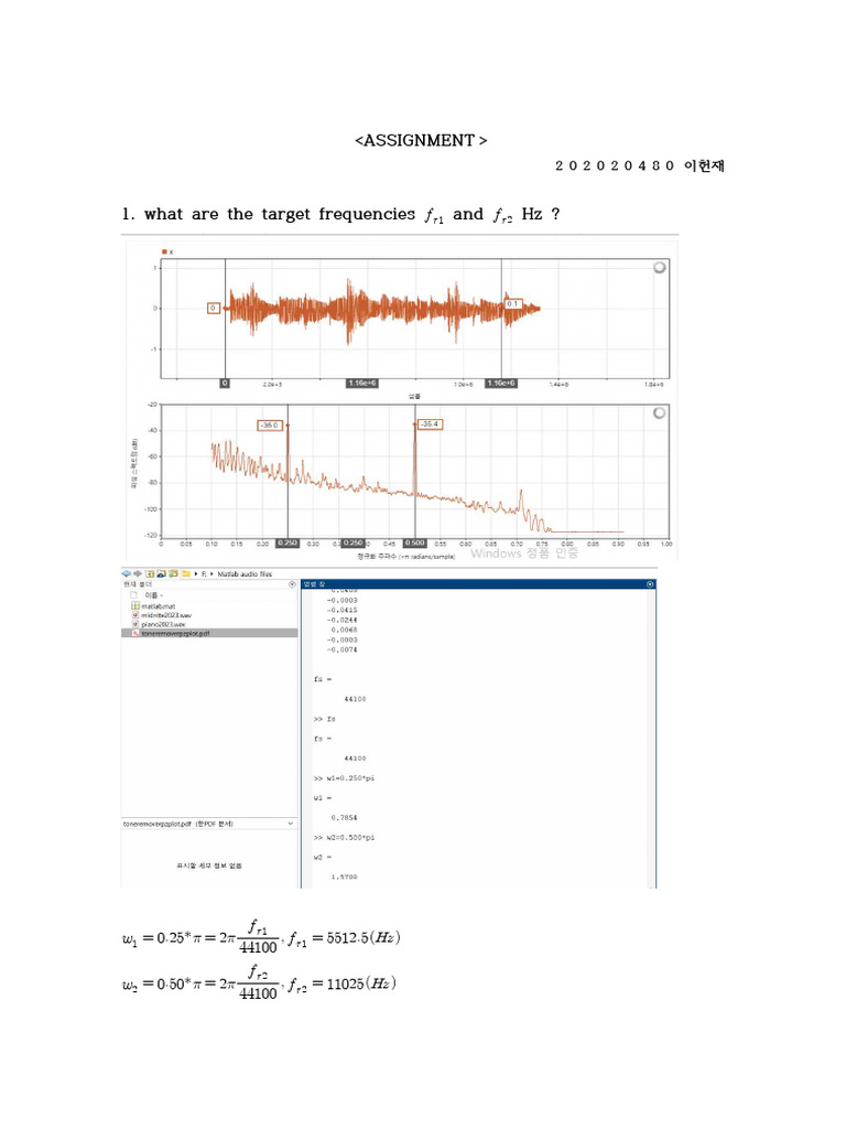 Filter Design and Analysis Assignment | PDF