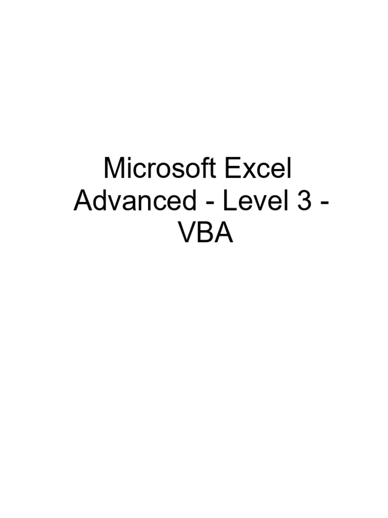 Advanced Excel VBA Programming Guide | PDF | Data Type | Microsoft Excel