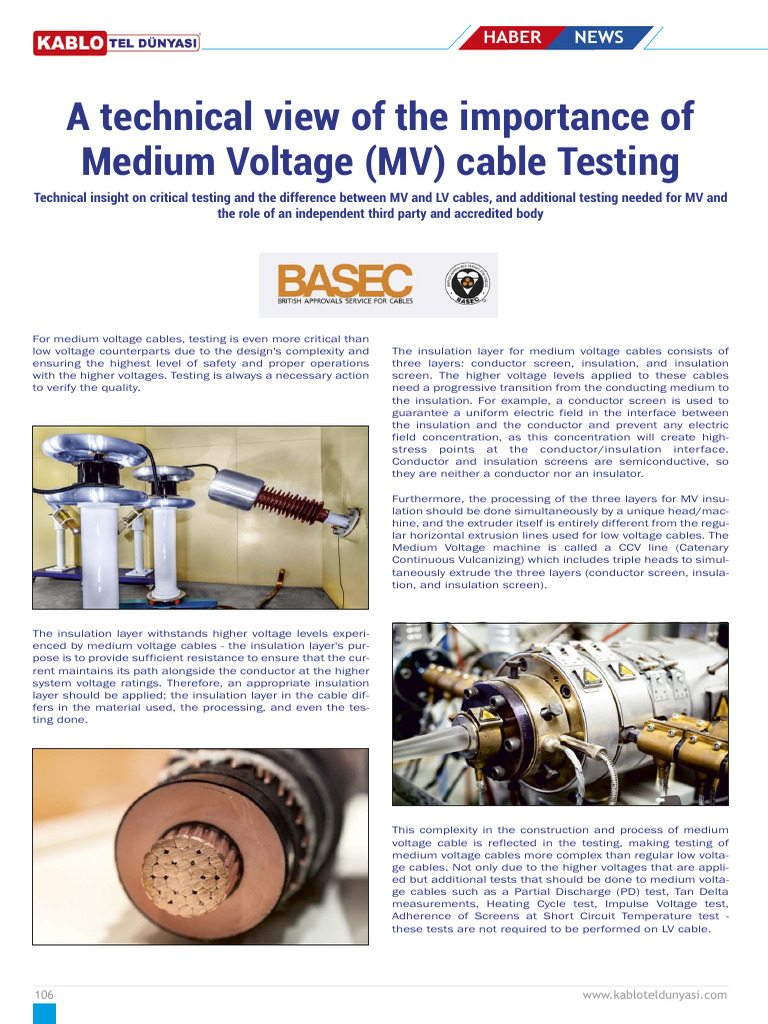 Importance of Medium Voltage Cable Testing | PDF | Insulator ...