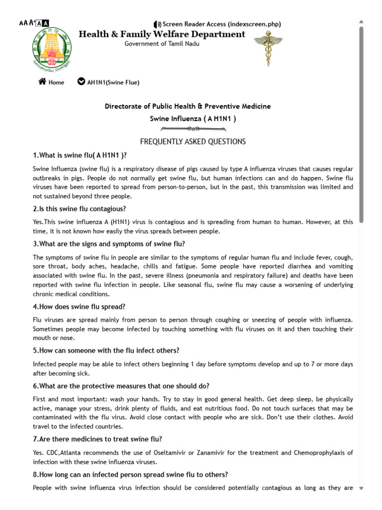 Swine Flu and Amebiasis FAQs Guide | PDF | Swine Influenza | Influenza
