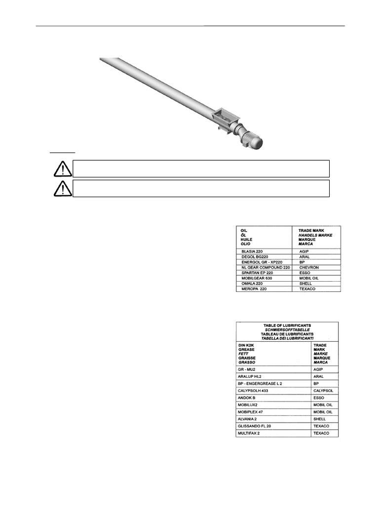 Tubular Screw Feeder Maintenance Guide | PDF | Bearing (Mechanical) | Screw