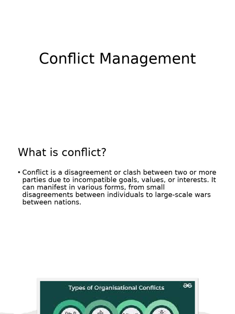 Understanding Conflict Management Basics | PDF