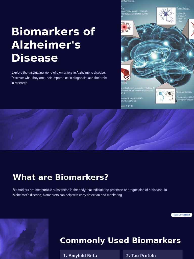 Biomarkers of Alzheimers Disease | PDF | Alzheimer's Disease | Biomarker