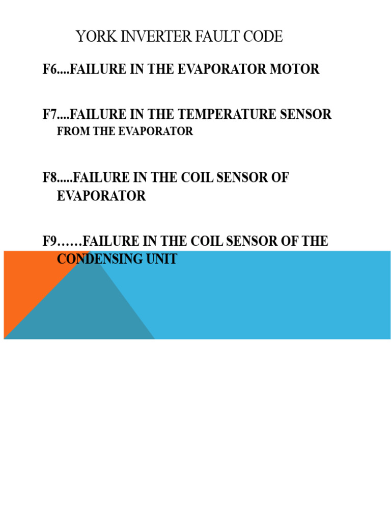York Inverter Fault Codes Explained | PDF