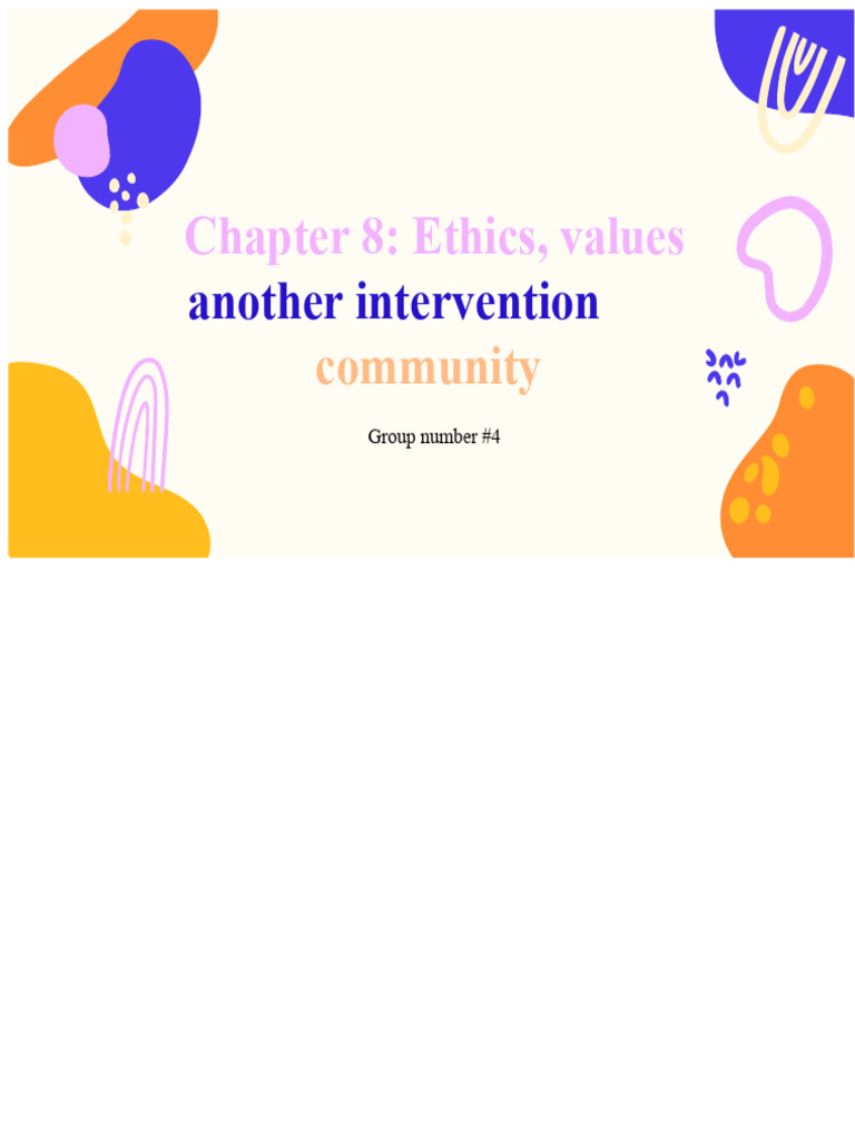 Community Intervention Ethics and Values | PDF | Value (Ethics ...