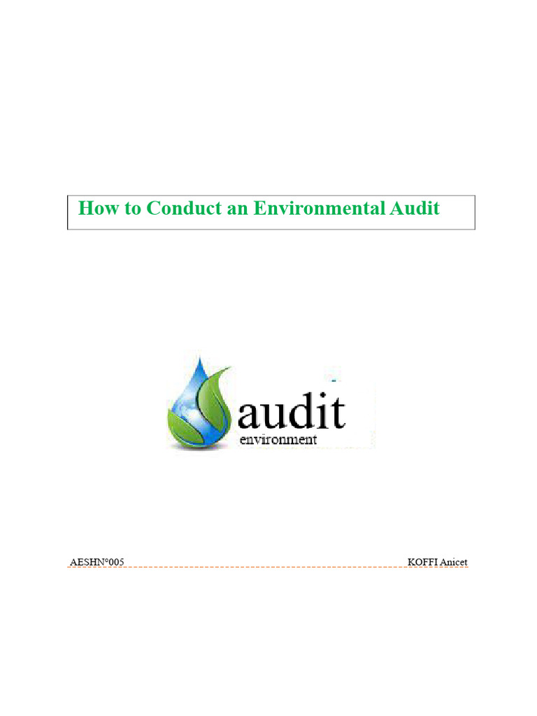 Guide to Conducting Environmental Audits | PDF | Audit | Regulatory ...