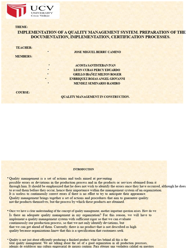 Ppt-Group 7 Implementation of Quality Management - Giovanni (1 ...