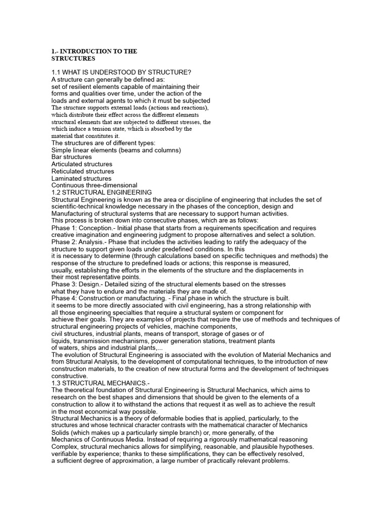 Introduction to Structural Engineering | PDF | Bending | Structural ...