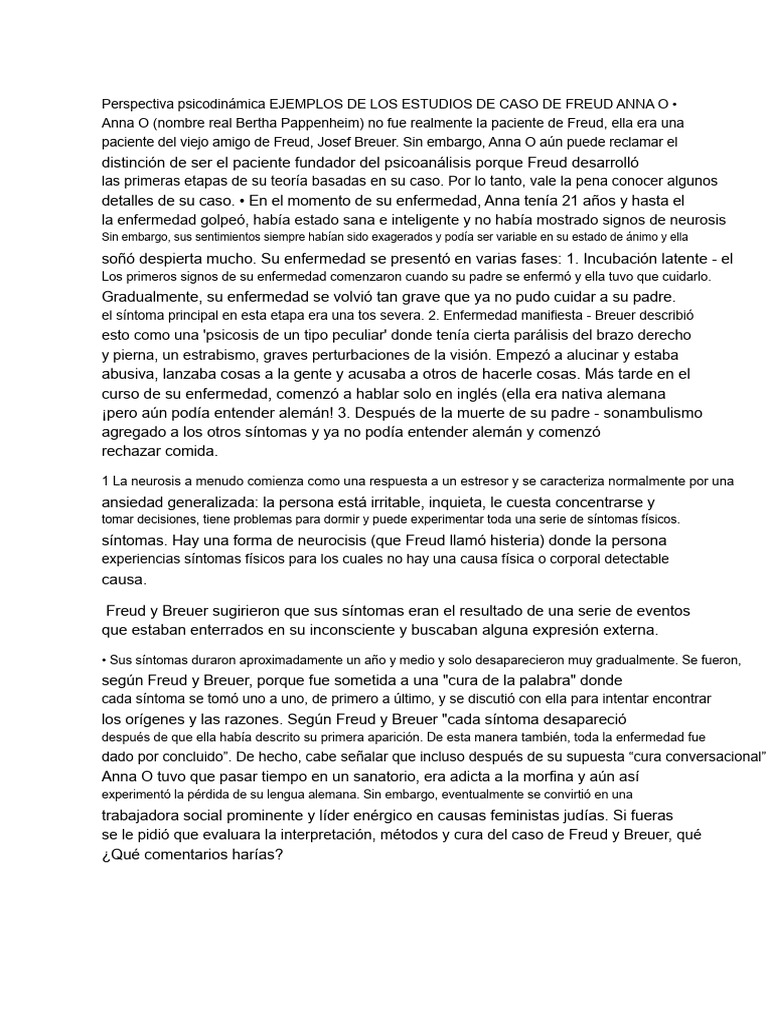 Estudios de Caso de Freud en Psicoanálisis | PDF | Sigmund Freud ...