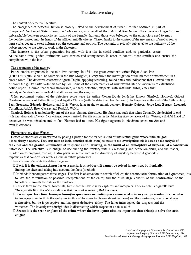 Evolution of Detective Fiction | PDF | Detective Fiction | The Murders ...