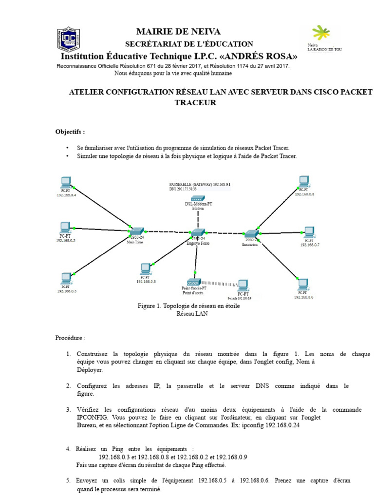 Atelier de Configuration Réseau LAN | PDF