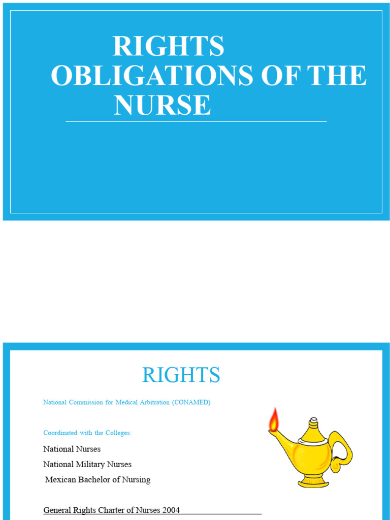 Nurse Rights and Obligations Overview | PDF | Nursing | Risk