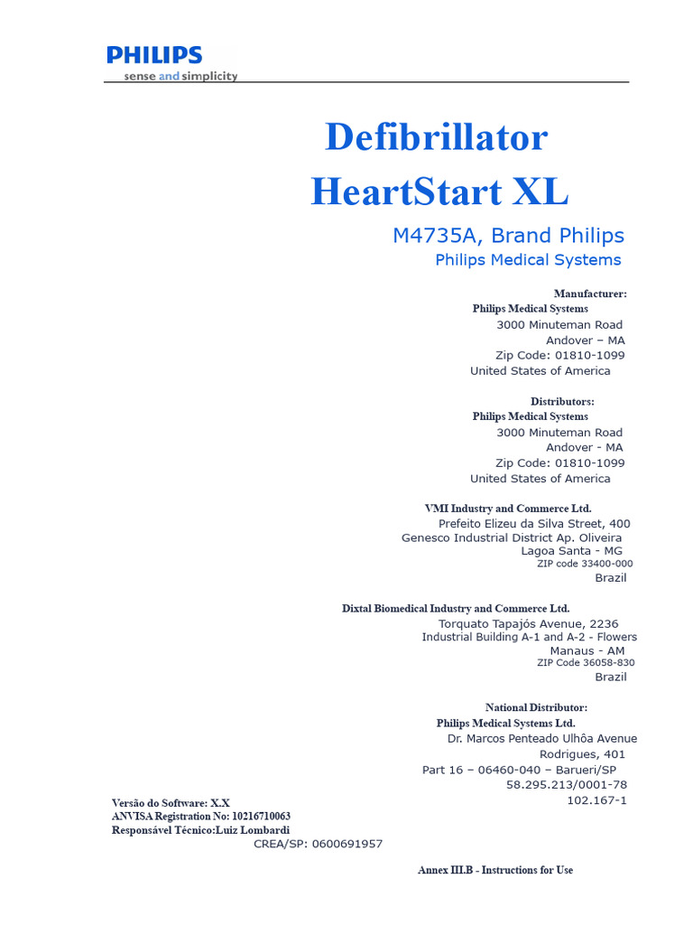 HeartStart XL Defibrillator Manual | PDF