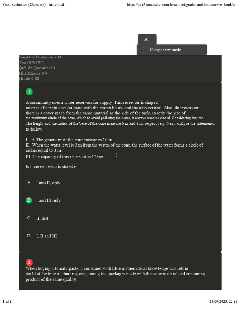 Final Assessment (Objective) - Individual | PDF | Ellipse | Analytic ...
