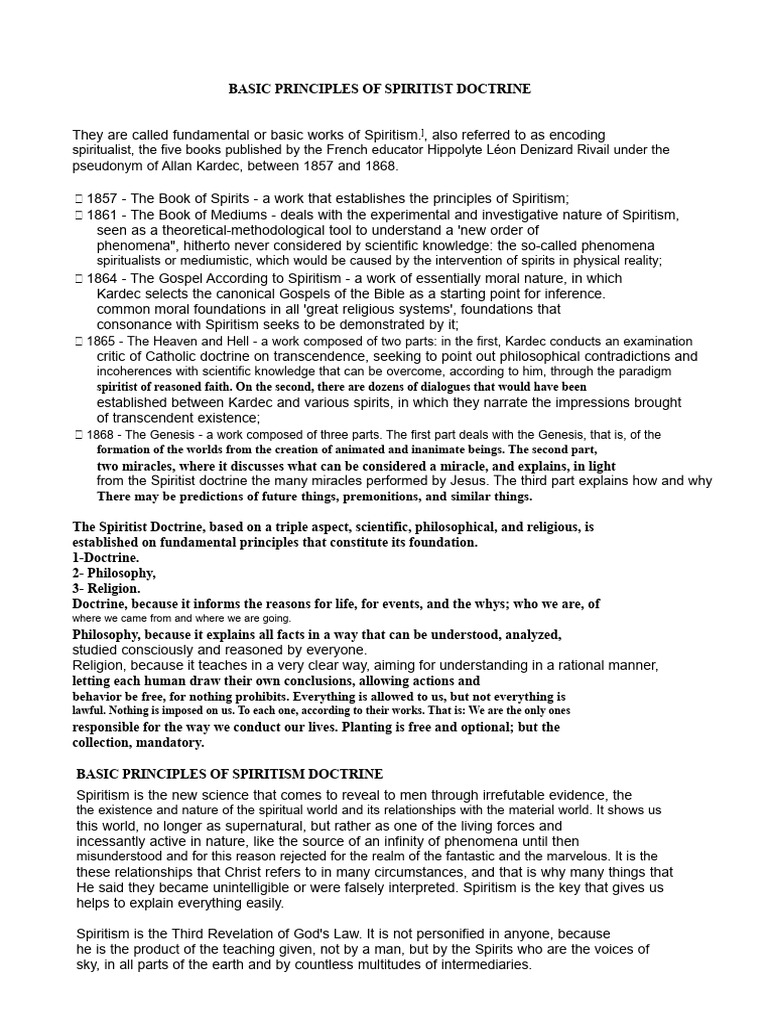 Principles of Spiritism Explained | PDF | Spirituality | Religious ...