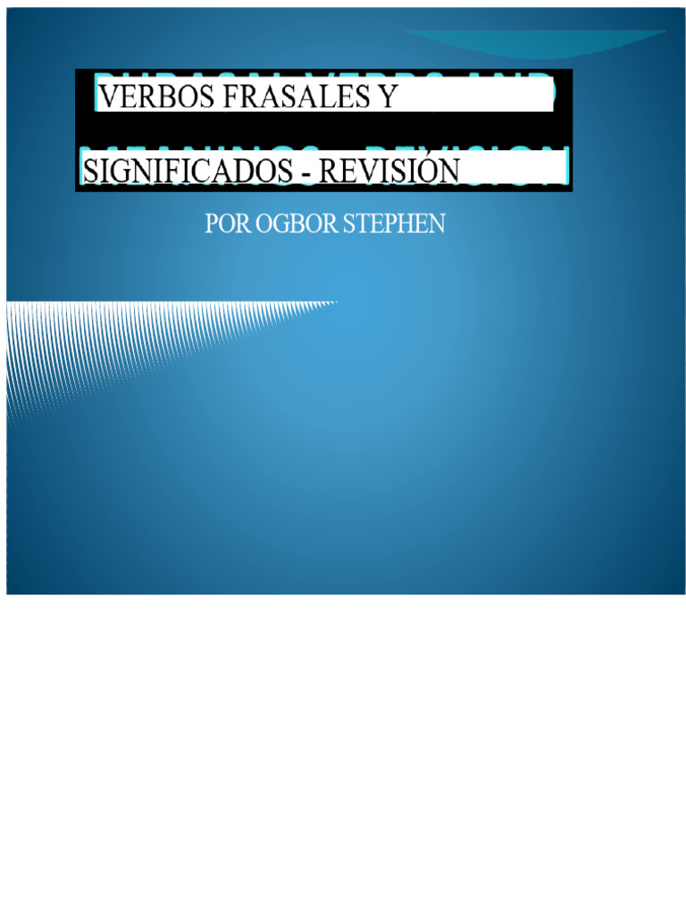 Revisión de Verbos Fraseados y Significados | PDF | Adverbio | Palabra