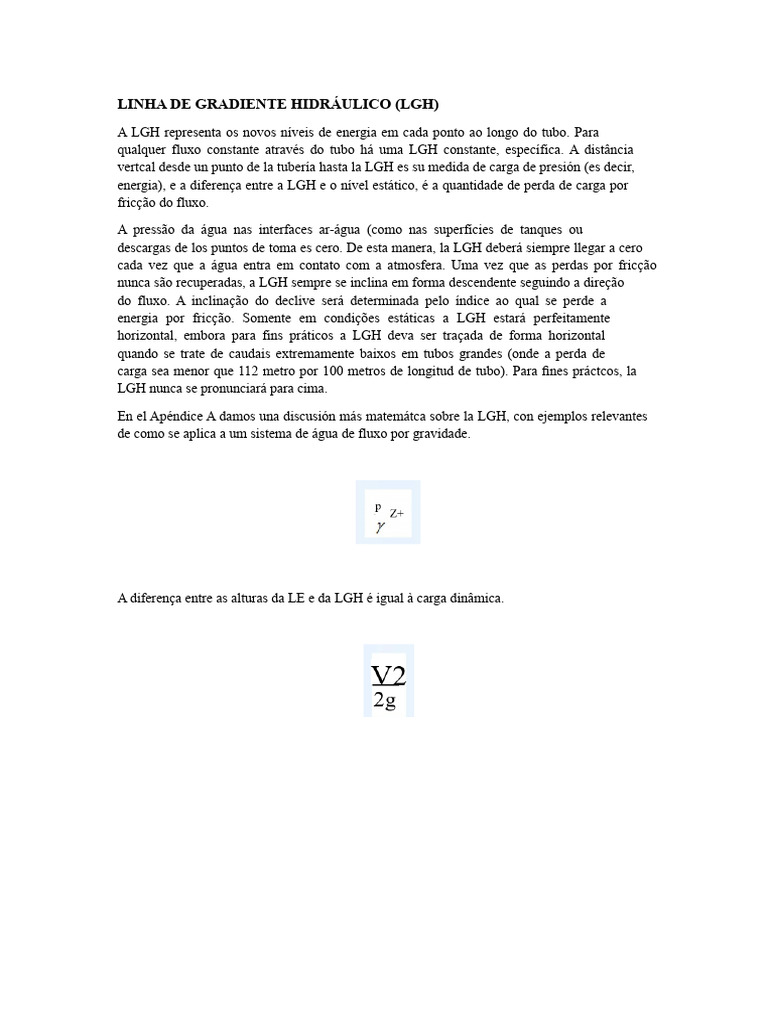 Entendendo a Linha de Gradiente Hidráulico | PDF | Pressão | Atrito