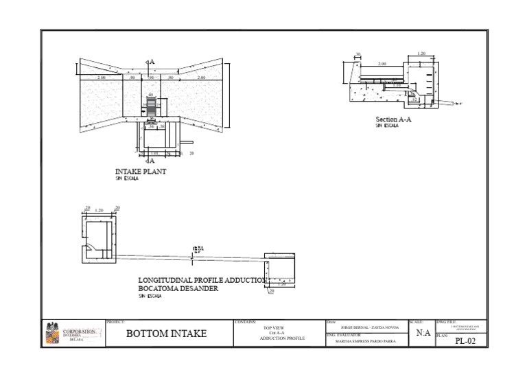 Intake Plant Adduction Profile Plan | PDF | Technical Drawing